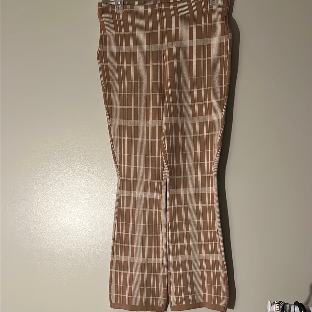Brown Plaid Pants